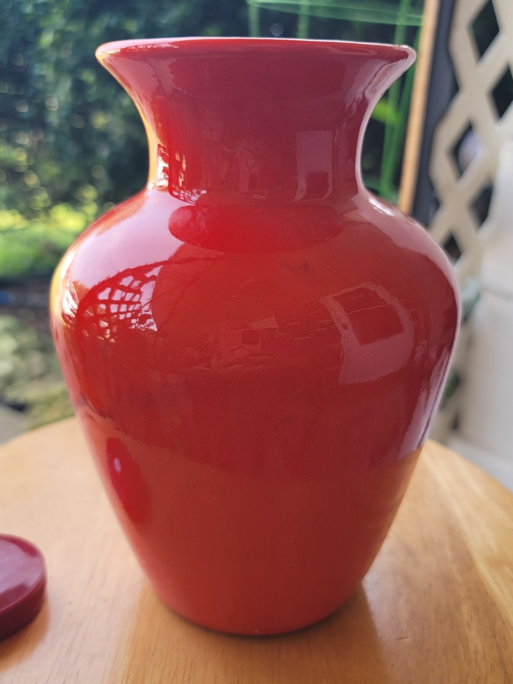 Vintage MCM Poppy Red California 479 USA Bulbous Vase